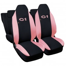 Coprisedili Citroen C1 bicolore rosa - Linea Donna